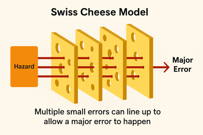 The Swiss Cheese Model of Errors and How to Prevent Major Problems